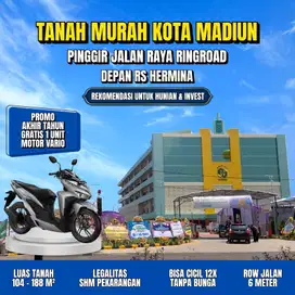 KAVLING PREMIUM PINGGIR JALAN RINGROAD KOTA MADIUN COCOK UNTUK INVEST