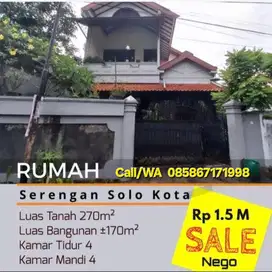 Rumah Murah Second Luas 270m Tengahkota Solo