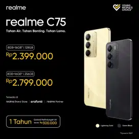 Realme C75 tahan air taha banting &tahan lama baterai 6000mAh