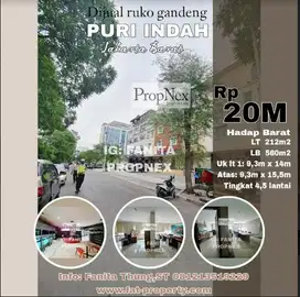 Wow dijual ruko gandeng di Puri Indah,pusat CBD Jakarta Barat