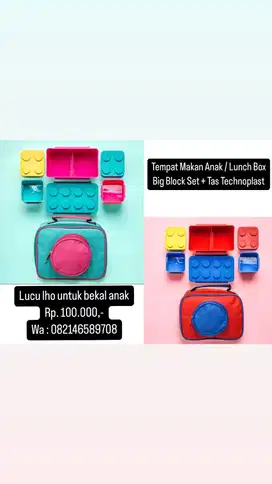 Tempat makan anak/Lunch Box Big Block Set