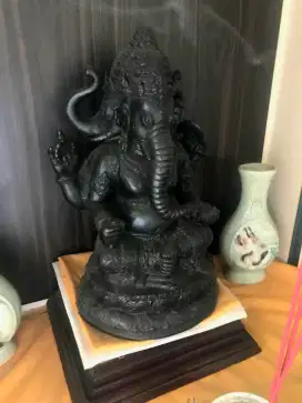 PATUNG GANESHA 3 MUKA LANGKA ASLI INDIA