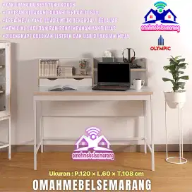 Meja Kerja Kantor Kaki Besi 120 OLYMPIC MT AXENA Meja Tulis Belajar
