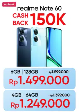 Realme note 60 rangka meta tahan banting