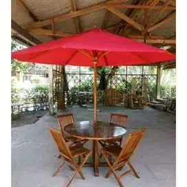 tenda murah,meja makan bulat,payung outdoor,kursi cafe,kursi jati