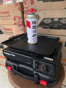 PAKET KOMPOR PORTABEL+KOREAN GRIL+GAS KALENG