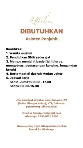 Asisten penjahit