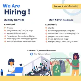 Lowongan Pekerjaan Staff Admin Produksi