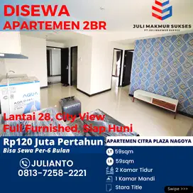 Disewa Apartemen 2BR Full Furnished Siap huni di Citra Plaza Nagoya