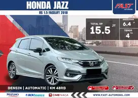 DP 15JT HONDA JAZZ RS 2018 1.5 AT FACELIFT LOW KM.48RB PAJAK PJG #F2ST