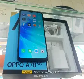 Oppo A78 5g 8/256 BEKAS fullset normal bisa Tukar Tambah