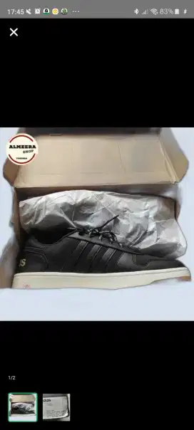 Sepatu original Adidas hoops 2.0 size 44 kondisi baru stock lama