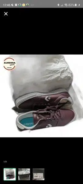 Sepatu Converse Bordeaux size 44 original baru stock lama