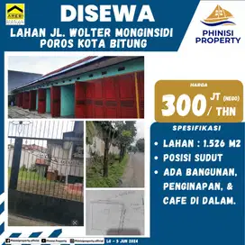 DIJUAL LAHAN DI JALAN WOLTER MONGINSIDI POROS KOTA BITUNG