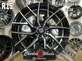 velg racing Ring 15 cocok buat calya, Brio, Sigra, Ayla Avanza,dll