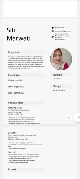 Info lowongan kerja