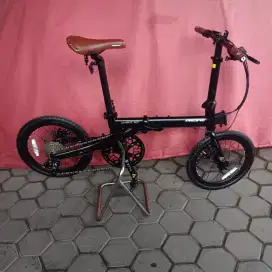 Sepeda lipat pacifik dart 5.0 warna hitam 11 speed kondisi baru