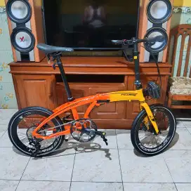 Sepeda lipat pacifik noris 5.0 size 20 deore 10 speed kondisi baru