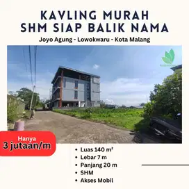 Kavling Murah SHM Siap Balik Nama Kota Malang Cocok Bangun Kost