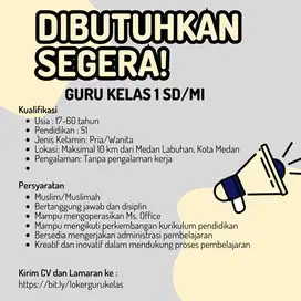 LOWONGAN KERJA GURU SD/MI KOTA MEDAN