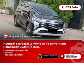 [LOW KM 9RB] Hyundai Stargazer X Prime AT Facelift Hitam Bose NIK 2023