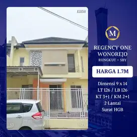 Rumah Rungkut Wonorejo Regency One 2Lt Siap Huni Minimalis dkt Nirwana