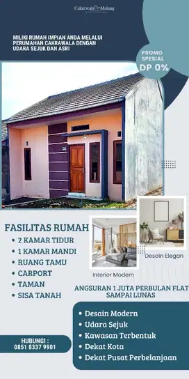 Cakrawala Malang: Rumah dengan Udara Sejuk dan Fasilitas Lengkap