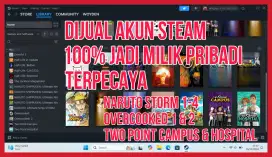 Jual Murah Akun Steam: Isi Naruto Storm 1-4, Overcooked 2, Two Point.