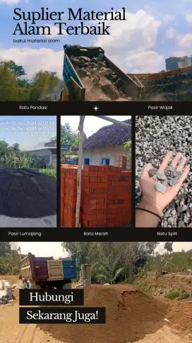 Pasir Lumajang Batu Pondasi Batu Pecah Pasir Wajak Bata Merah Batu Bat
