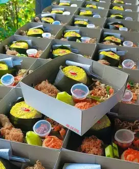 Catering NASI KOTAK MURAH - NASI KUNING & tumpeng dan snack box