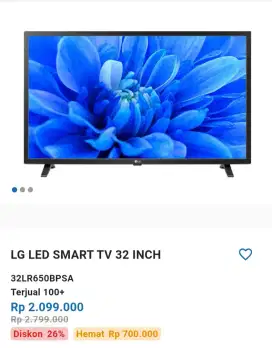 DISKON AKHIR TAHUN SMART TV LG UHD 4K AI 32/43/50/55/65