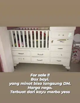 Box bayi dari kayu merbau