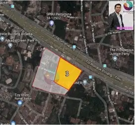 (IDR 795 M) Tanah Kavling Jakarta Selatan LT 1,8 Ha Smping Hotel Aston