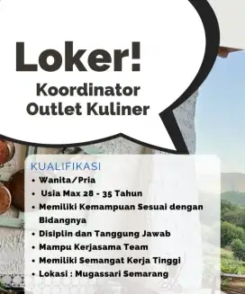 Loker : Koordinator Outlet Kuliner