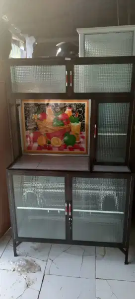 Rak Piring 5 Pintu, Rak Piring Aluminium, Lemari Piring Dapur,