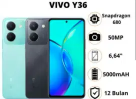 Vivo y36 8/256 cuci gudang new garansi 1 tahun promo