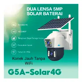 Cctv Solar Panel 4G Pantau di HP Jarak Jauh Tanpa WiFi Pakai Baterai