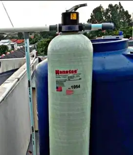 Pemasangan Filter Air Tabung FRP1054 untuk Air sumur, tanah, PDAM