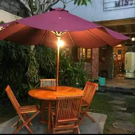 Kursi Set Meja Berpayung Santai