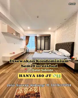 Disewakan Apartment Semi Furnished di Daerah Gatot Subroto