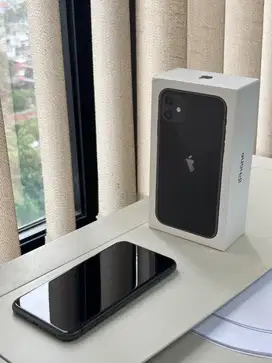 DIJUAL IPHONE 11 128GB BLACK SUPER MULUS