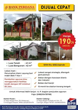 Dijual murah rumah agunan sitaan