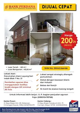 Dijual murah rumah agunan sitaan