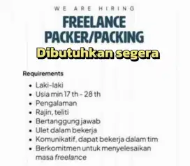 FREELANCE PACKING DIBUTUHKAN SEGERA