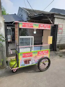 gerobak BARU ayam goreng/ gorengan/ es buah/ roti bakar/ DLL