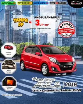 DAIHATSU NEW AYLA (MERAH) TYPE X 1.0 M/T (2019)