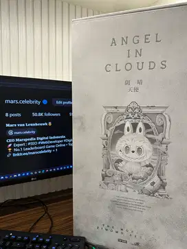 Labubu Angel in Clouds Zimomo Putih The Monsters - Original Popmart