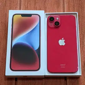 Apple iphone 14 128 ex ibox fulset original red product 128gb full ori