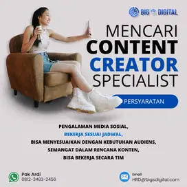 LOWONGAN KERJA CONTEN CREATOR