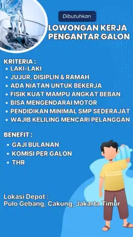 Lowongan Kerja Kurir Galon